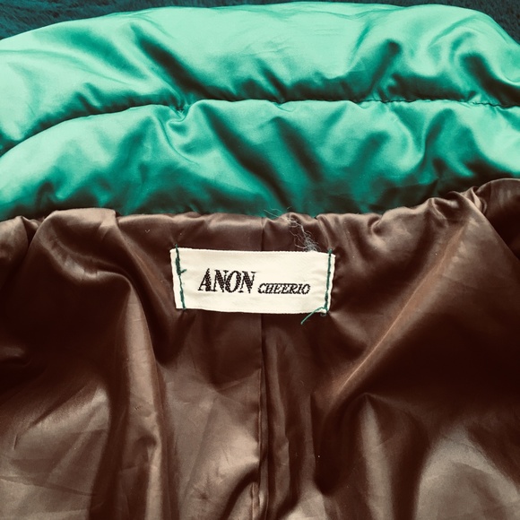 Bright grass green cropped puffer jacket - Picture 3 of 4